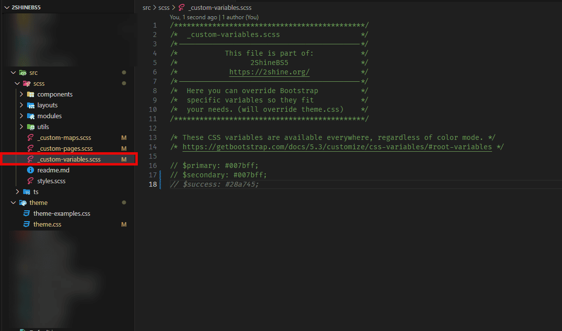 Styling (CSS, Sass and Bootstrap Variables)